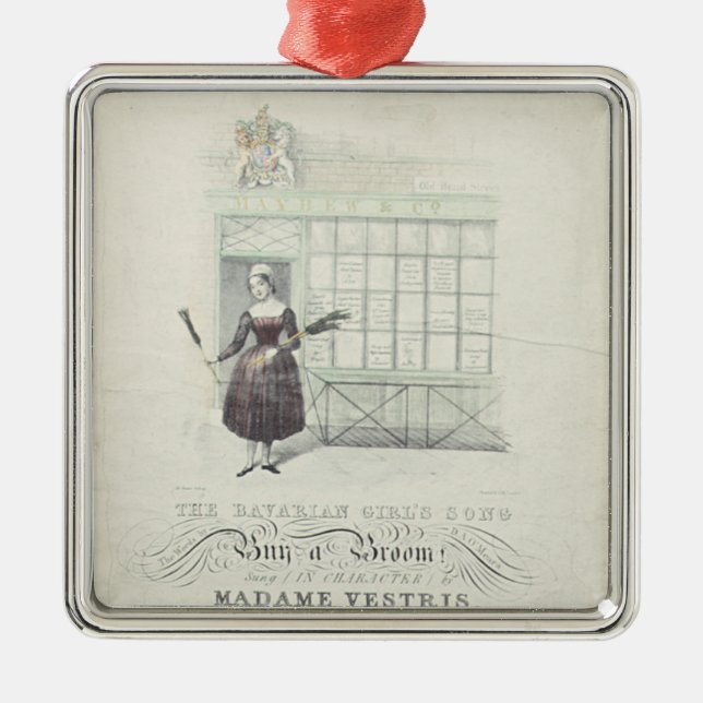 Bayerisches Mädchen-Lied durch Maxime Gouci, Silbernes Ornament (Vorne)