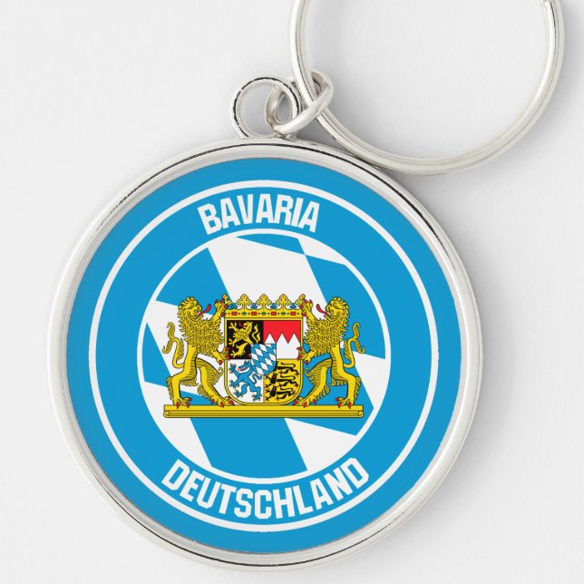 Bayerisches RundEmblem Schlüsselanhänger (Vorne)