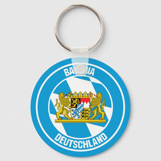 Bayerisches RundEmblem Schlüsselanhänger (Vorderseite)