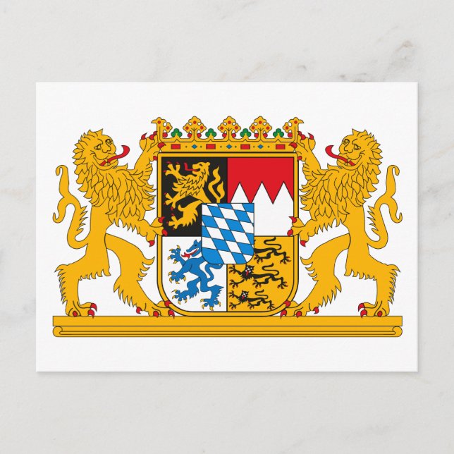 Bayern Coat of Arms Postcard Postkarte (Vorderseite)