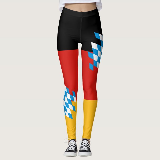 BAYERN-DEUTSCHE FLAGGEN-FARBEN + Ihre Ideen Leggings (Vorderseite)