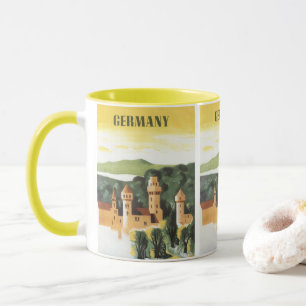 Bayern, Deutschland, Deutsches Schloss Vintage Rei Tasse