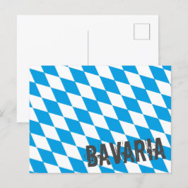 Bayern Deutschland Diamantflaggendesign Feiertagspostkarte