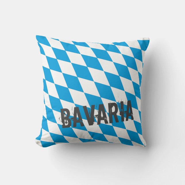 Bayern Deutschland Diamantflaggendesign Kissen (Vorderseite)