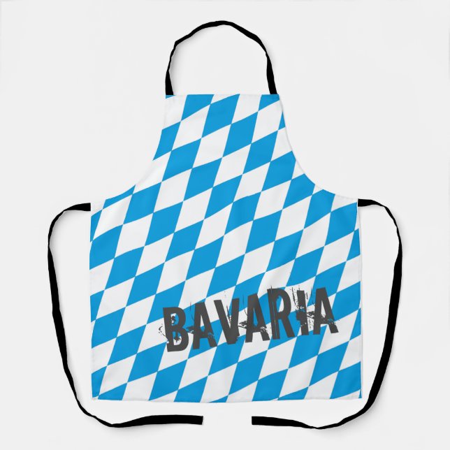 Bayern Deutschland Diamantflaggendesign Schürze (Vorderseite)