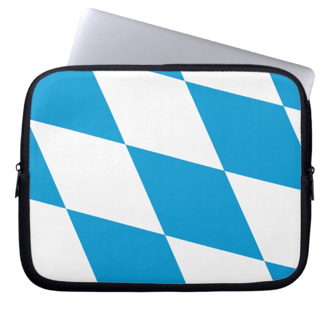 Bayern, Deutschland-Flagge - Laptop-Sieb Laptopschutzhülle (Vorderseite)