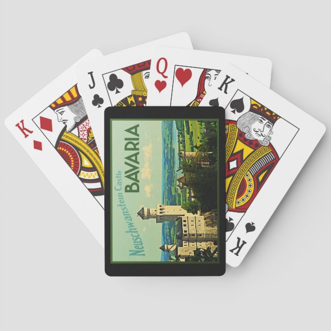 Bayern Deutschland Schloss Neuschwanstein Spielkarten (Rückseite)