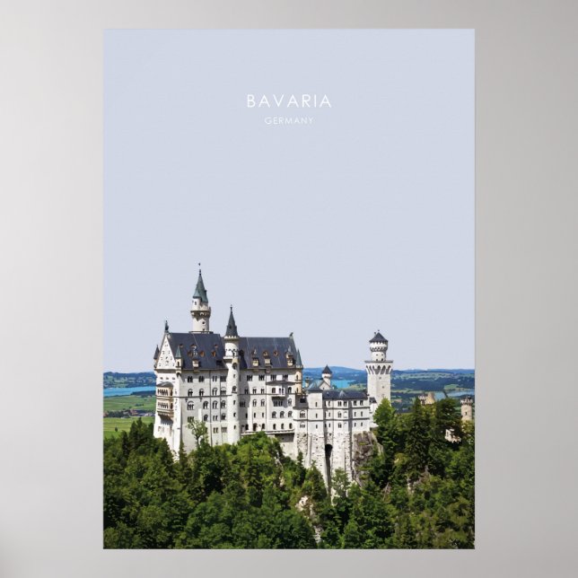 Bayern, Deutschland Travel Artwork. Poster (Vorne)