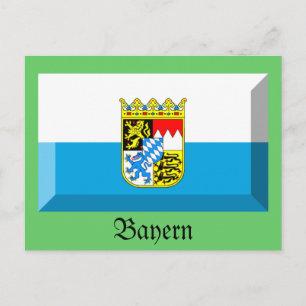 Bayern Flag Gem Postkarte