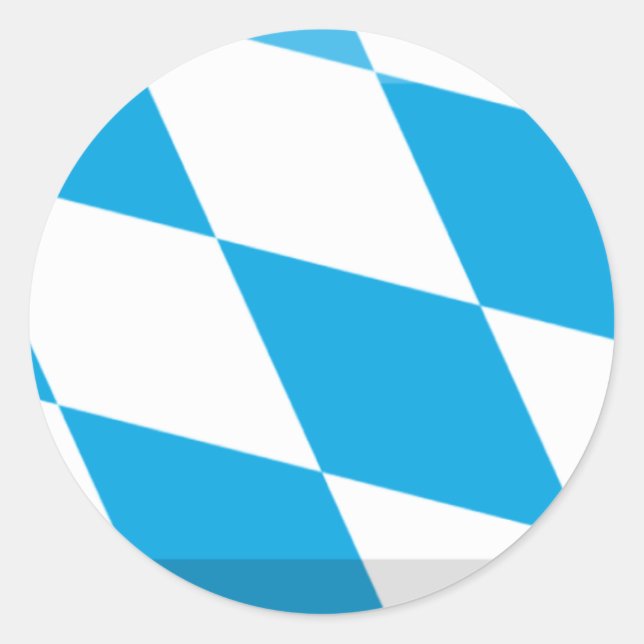 Bayern Flag Gem Runder Aufkleber (Vorderseite)
