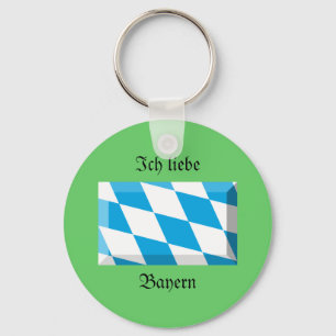 Bayern-Flaggen-Edelstein Schlüsselanhänger