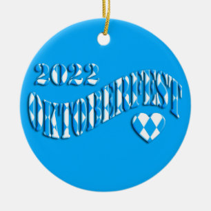 Bayern German Beer Festival Logo Oktoberfest 2022 Keramik Ornament