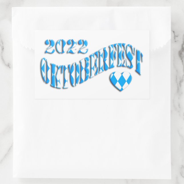 Bayern German Beer Festival Logo Oktoberfest 2022 Rechteckiger Aufkleber (Tasche)