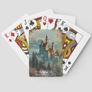 Bayern Neuschwanstein Schloss Vintage Spielkarten