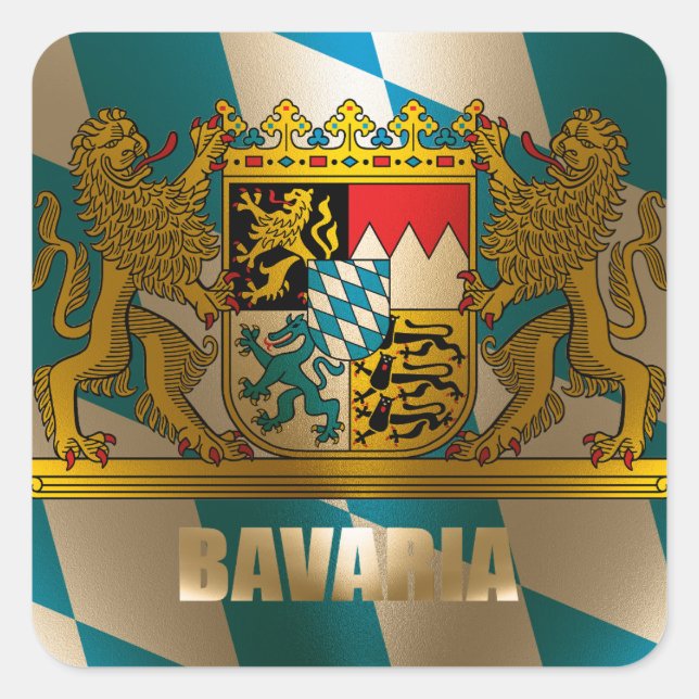 Bayern Quadratischer Aufkleber (Vorderseite)