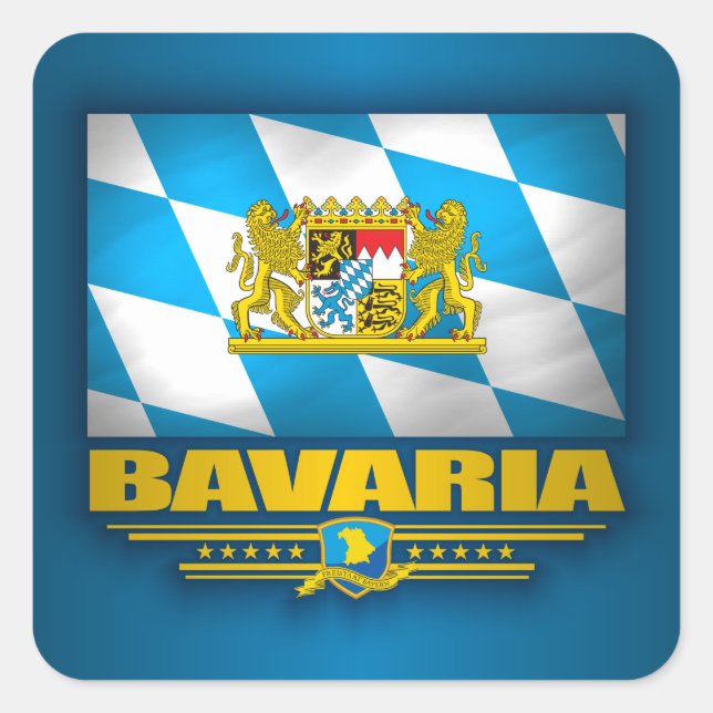 Bayern Quadratischer Aufkleber (Vorderseite)