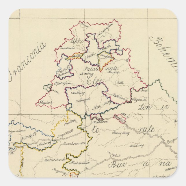 Bayern Quadratischer Aufkleber (Vorderseite)