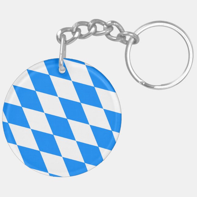 Bayern Rauten Fahne Schlüsselanhänger (Rückseite komplett)