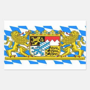 Bayern-Wappen Rechteckiger Aufkleber