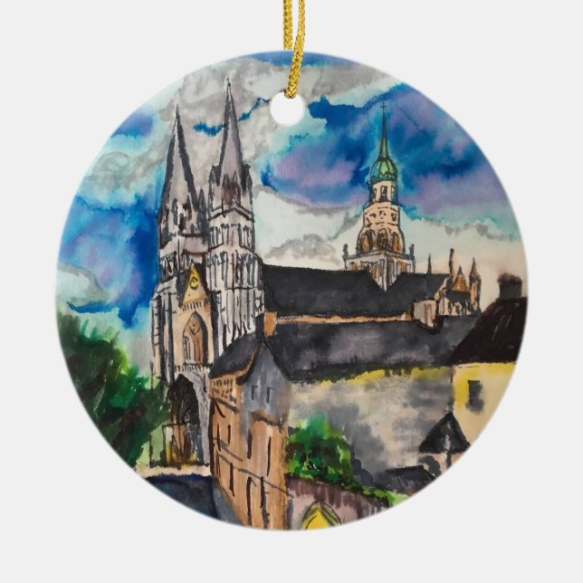 Bayeux Cathedral Frankreich Keramik Ornament (Vorne)