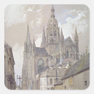 Bayeux Kathedrale, Aussicht aus Südosten Quadratischer Aufkleber