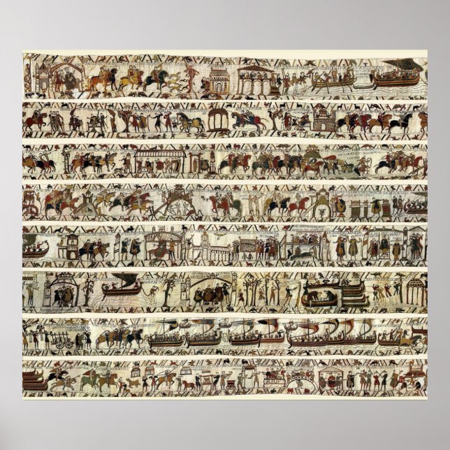 BAYEUX STEUER 1066 Schlacht von Hastings Poster (Vorne)