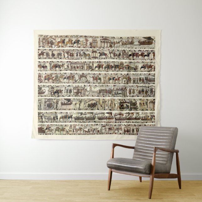 BAYEUX STEUER 1066 Schlacht von Hastings Wandteppich (Beispiel (Horizontal))