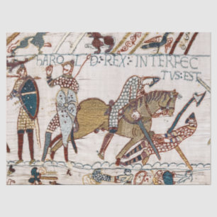 BAYEUX STEUERELEMENT Tod König Harold bei Battle Seidenpapier