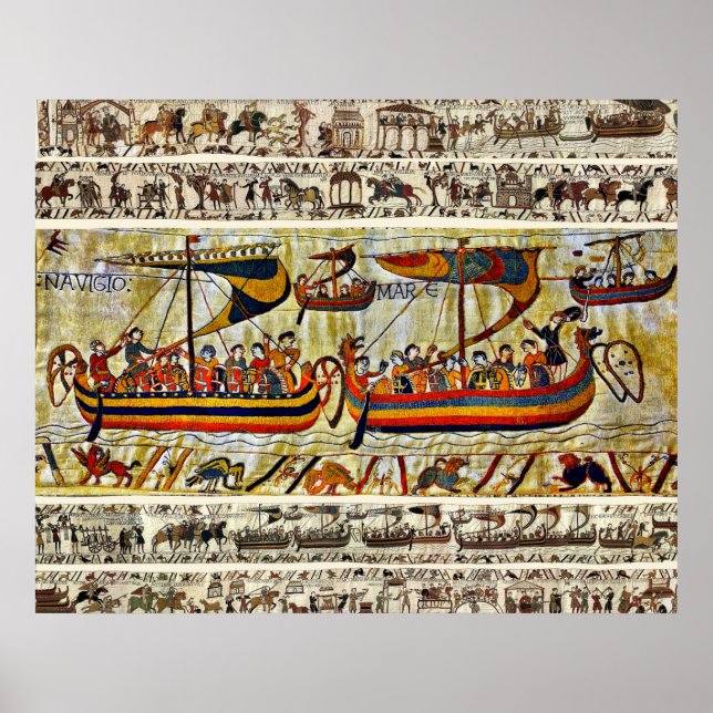 BAYEUX STEUERN 1066 FAHRSCHIFFE POSTER (Vorne)