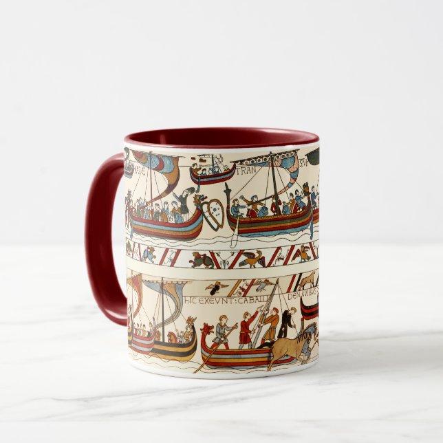 BAYEUX STEUERN 1066,NORMAN KNIGHTS,VIKING SHIPS TASSE (Vorderseite Links)