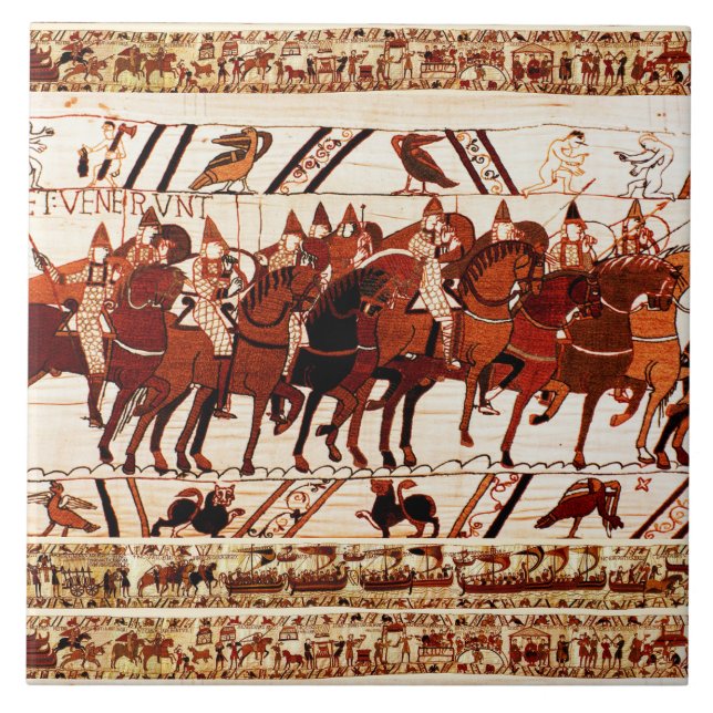 BAYEUX STEUERN NORMAN ARMY, KNIGHTS HORSEBACK FLIESE (Vorderseite)