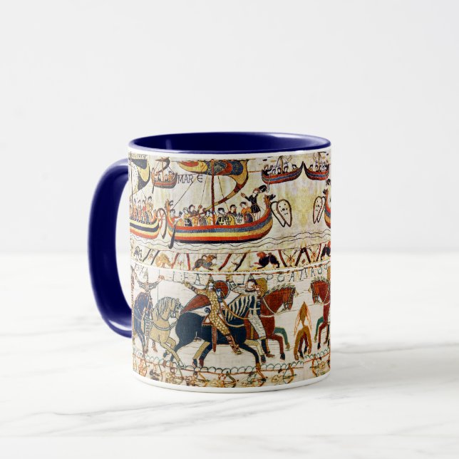 BAYEUX STEUERN NORMAN KNIGHTS,VIKINGSCHIFFE,ARCHER TASSE (Vorderseite Links)