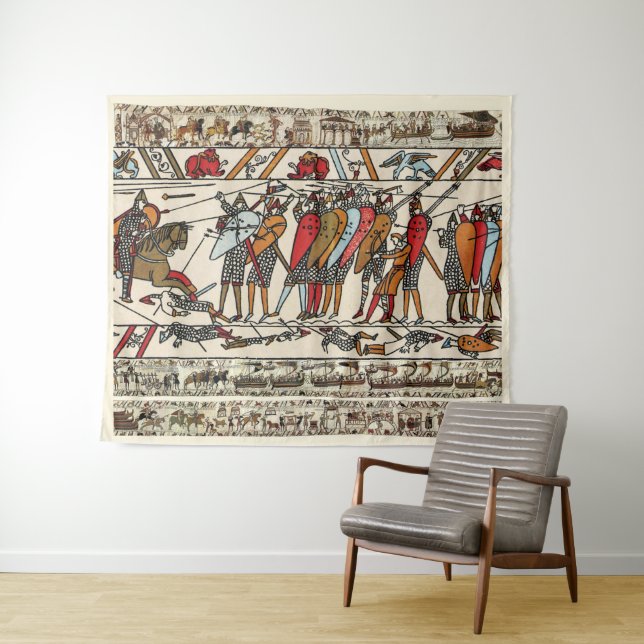 BAYEUX STEUERSCHLAG HASTINGS NORMAN KNIGHTS  WANDTEPPICH (Beispiel (Horizontal))