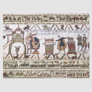 BAYEUX TAPESTRY Harold Eid zum Heiligen Relikt Seidenpapier