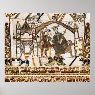 BAYEUX TAPESTRY King Edward Confessor und Harold Poster