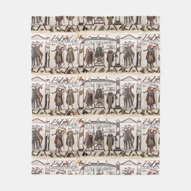 Bayeux Tapestry - King Harold Coronation Fleecedecke (Vorderseite)