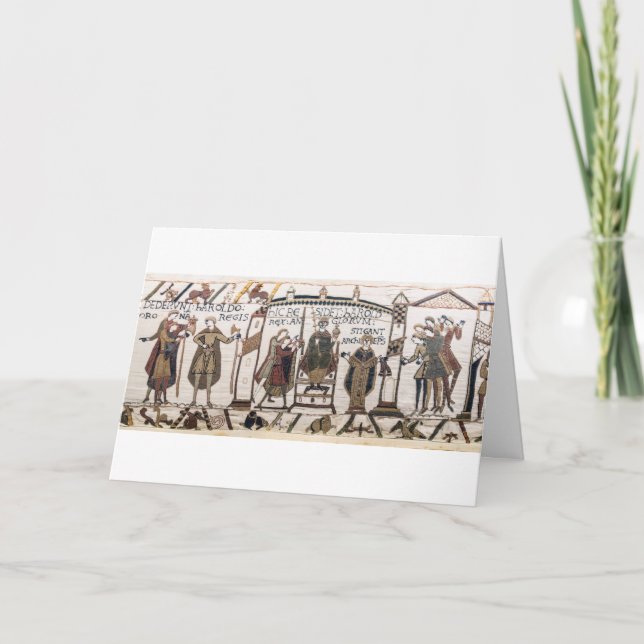 Bayeux Tapestry - King Harold Coronation Karte (Vorderseite)