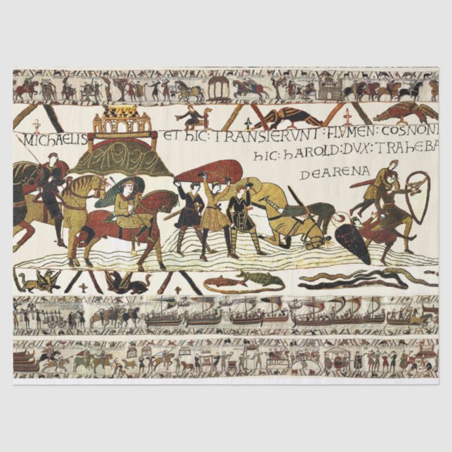BAYEUX TAPESTRY William at Mont Saint-Michel  Seidenpapier (Vorderseite)