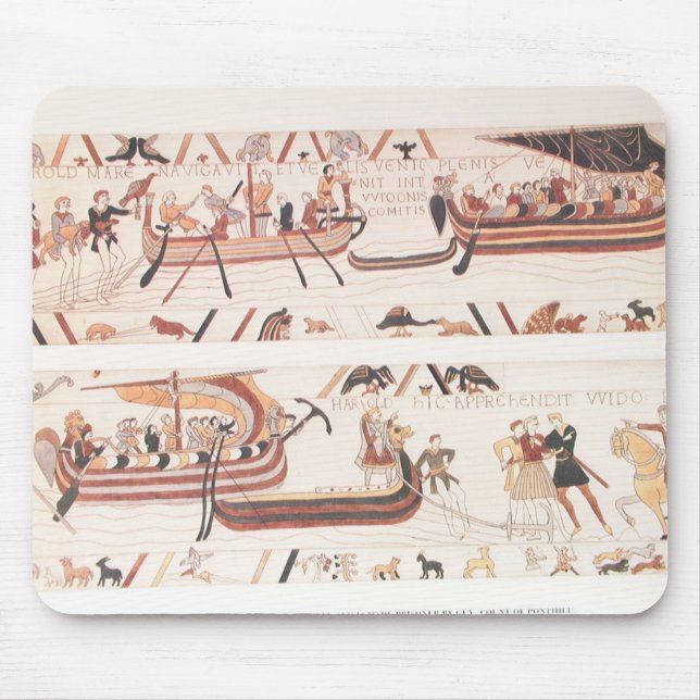 Bayeux-Tapisserie-Detail - Schiffe Mousepad (Vorne)