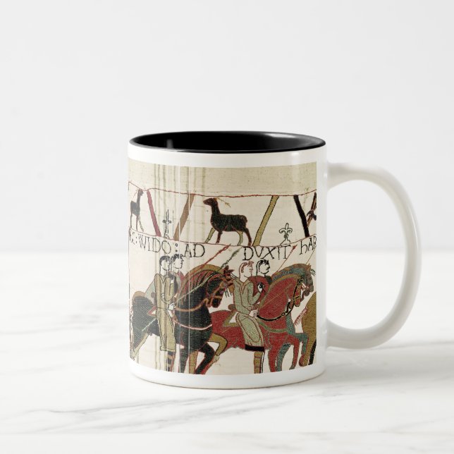 Bayeux-Tapisserie-Graf Harold zu Herzog von Zweifarbige Tasse (Rechts)