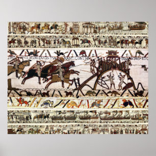 BAYEUX-TEPPICH BELAGERUNG VON DINAN, ANGRIFF AUF D POSTER