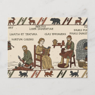 Bayeux-Teppich Parodie Postkarte