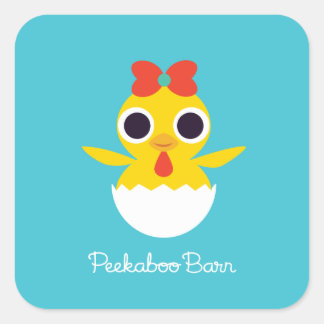 Bayla the Chick Quadratischer Aufkleber