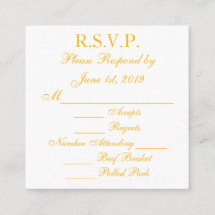 Baylor Gold und White Response RSVP Karten