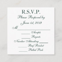 Baylor Grün und Weiß Antwort RSVP Karten