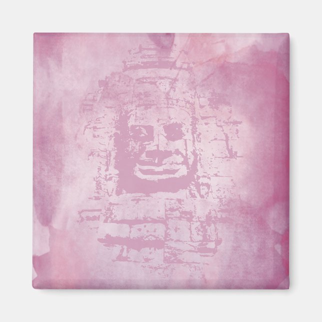 Bayon Face Pink Magnet (Vorne)