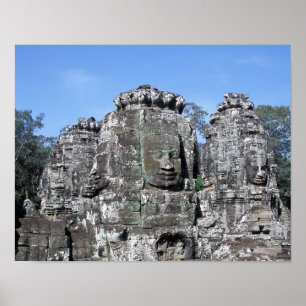 Bayon Temple in Angkor Wat - Kambodscha Poster