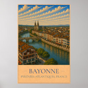 Bayonne, France – Vintage Travel Poster