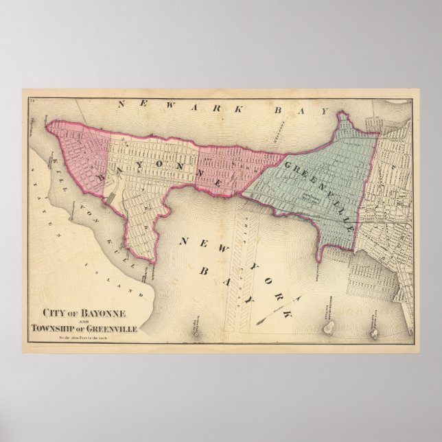 Bayonne Greenville Township Poster (Vorne)