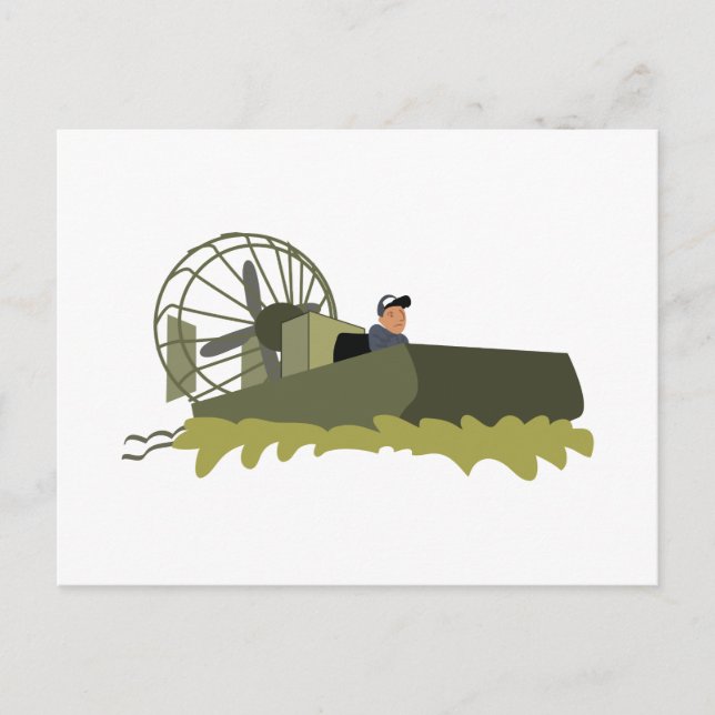 Bayou Airboat Postkarte (Vorderseite)